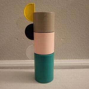 1970s VTG Ikea Adelhet Metal Round Stackable Candle Tealight Holders multicolor